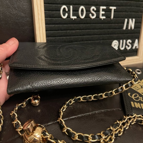 Chanel Caviar Short Wallet with Chain - Picture 14 of 16